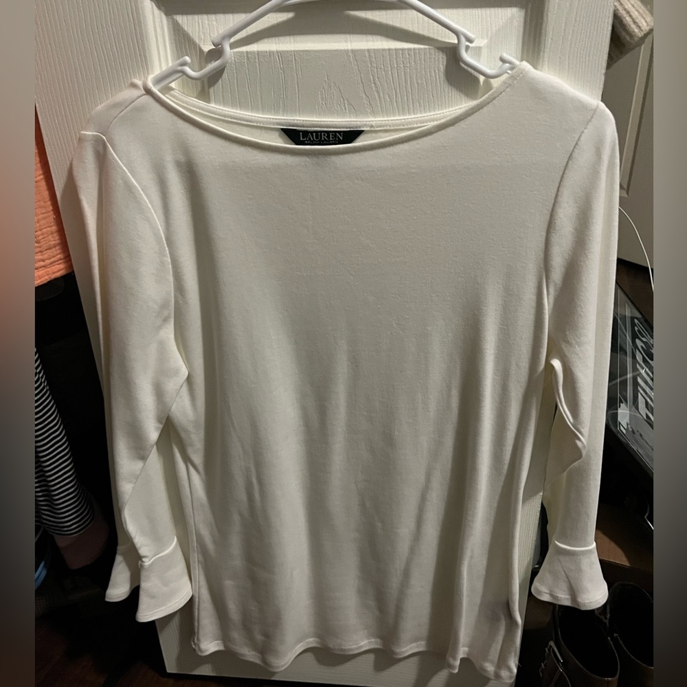 Ralph Lauren white long bell-sleeve